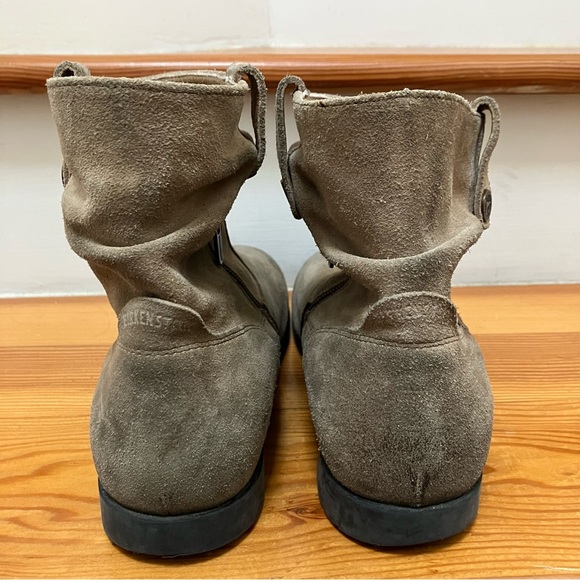 Birkenstock Sarnia Slouchy Boots Taupe Beige Factory Distressing size 38, 7, 7.5 - Picture 6 of 14